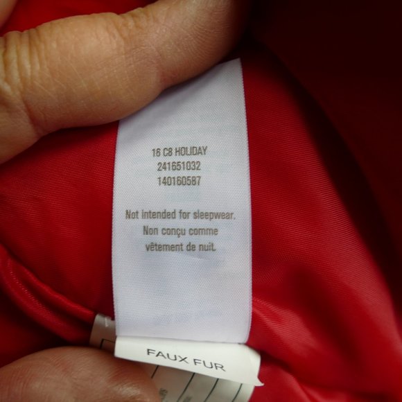 Crazy 8 Girls Red Winter Coat- Size 10/12 - Picture 8 of 10